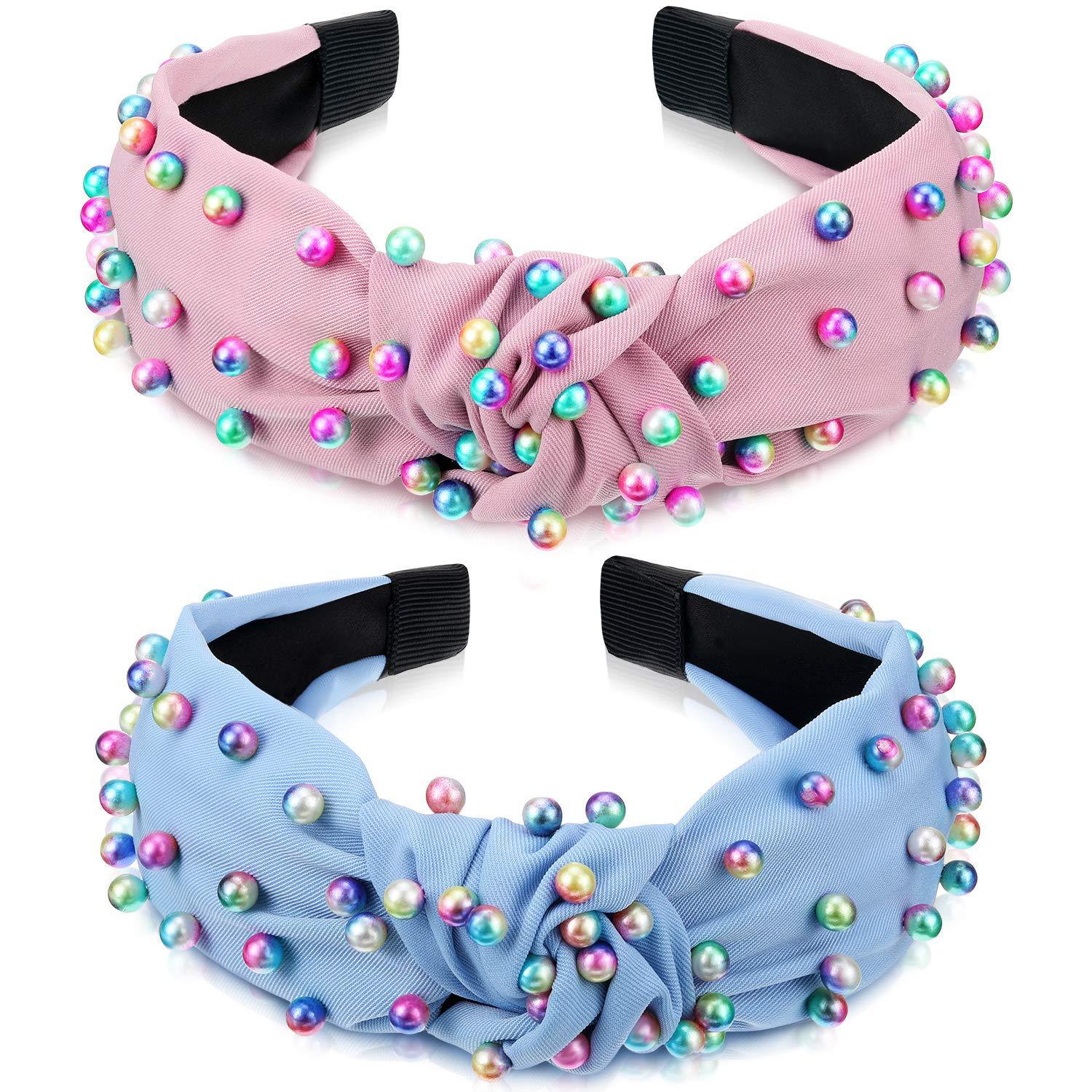Wholesale Colored Pearl Knotted and Pressed Hair Bands